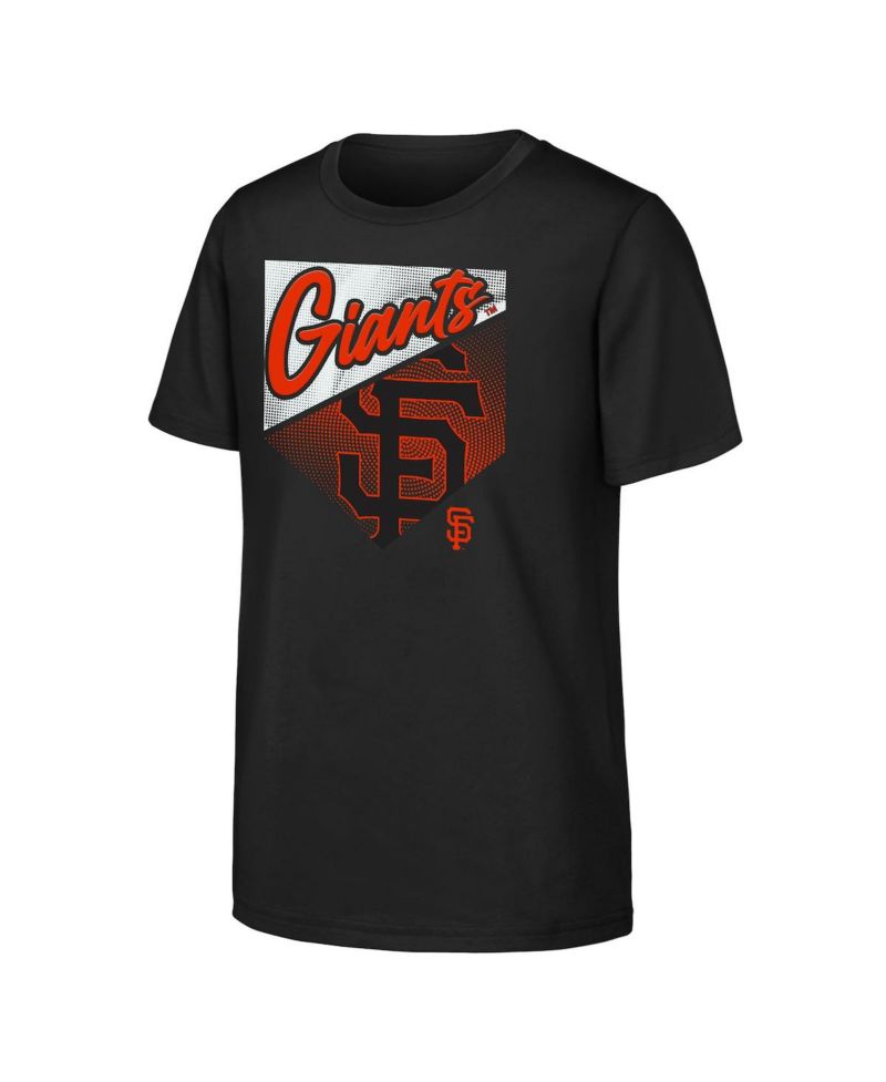 Big Boys and Girls Outerstuff Black San Francisco Giants Prime Plate T-Shirt