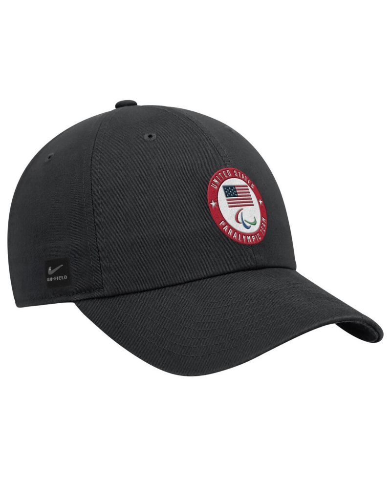 Men's Black U.S. Paralympics Crest Logo Club Adjustable Hat