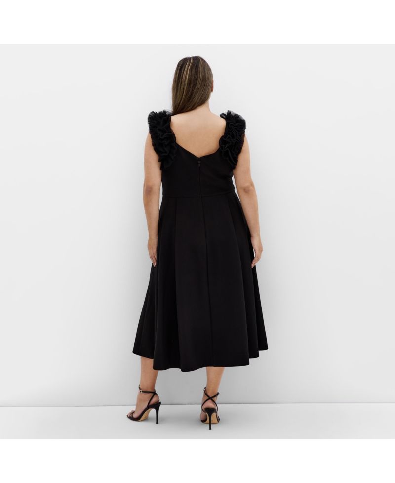 Women's Roselyn Ruffle Tulle Midi Dress