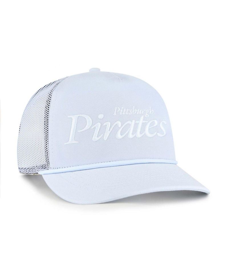 Men's Light Blue Pittsburgh Pirates Foundation Script Hitch Adjustable Trucker Hat