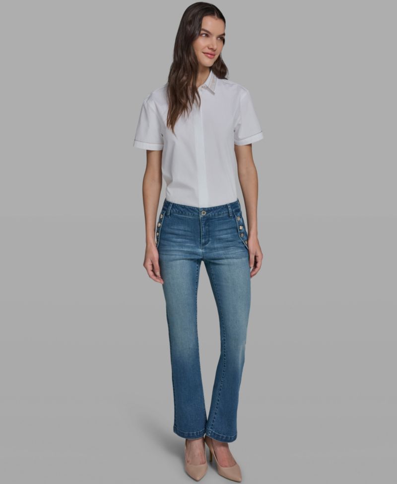 Women's Mid-Rise Sailor Flare Jeans