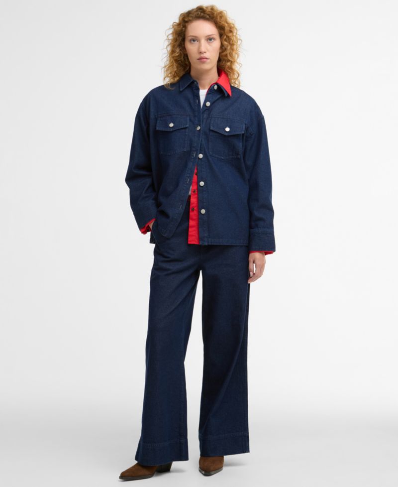 Women's Long-Sleeve Collared Maia Denim Shirt