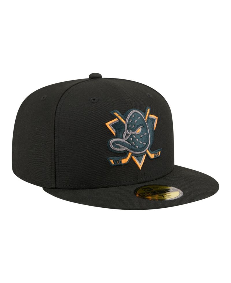 Men's Black Anaheim Ducks Color Pop 59FIFTY Fitted Hat