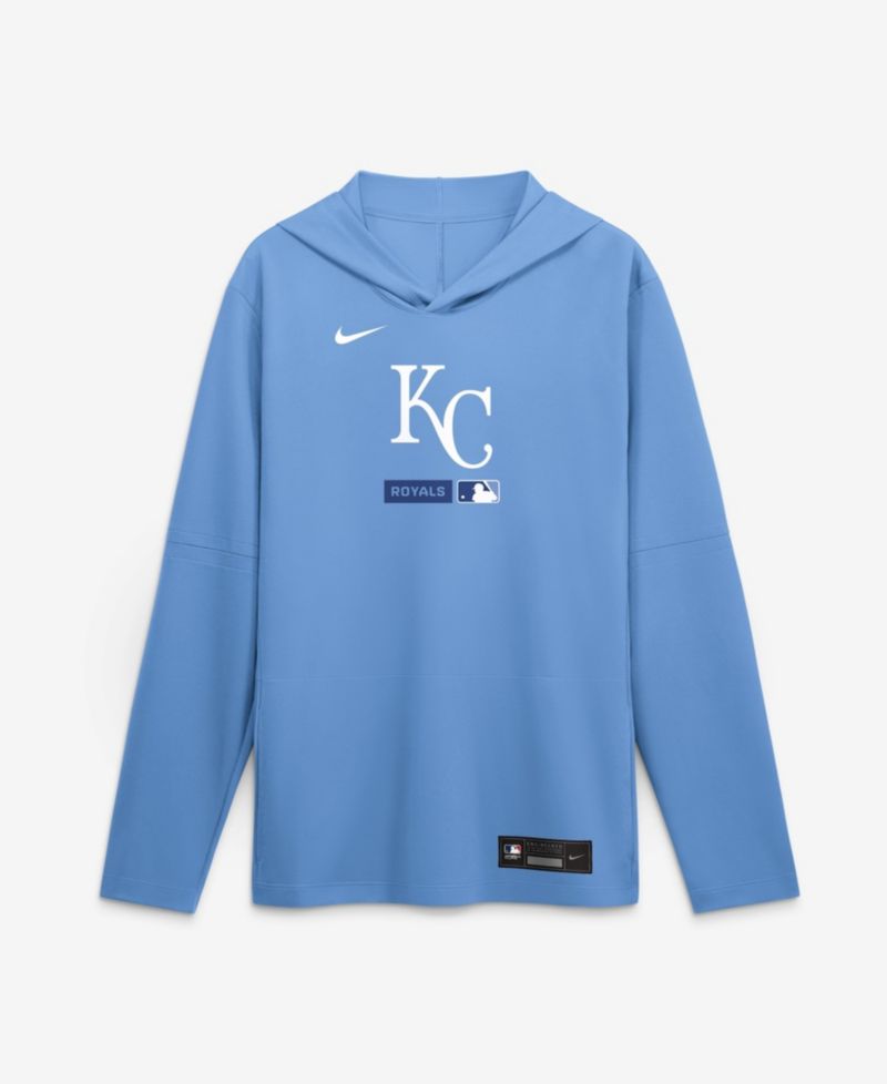 Men's Light Blue Kansas City Royals Authentic Collection Dri-FIT Long Sleeve Hoodie