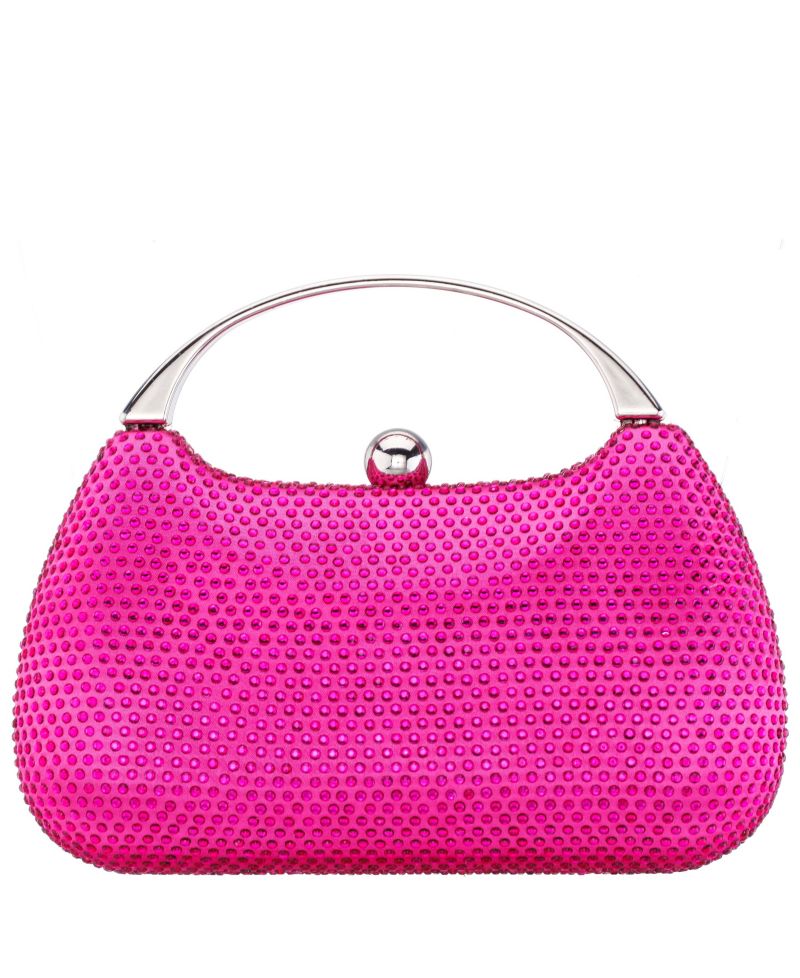 Crystal Minaudiere with Metal Handle
