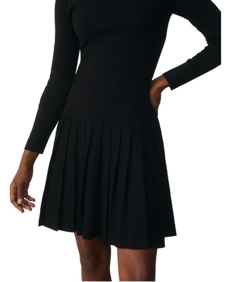 Women's Rothes Long-Sleeve Boat-Neck Mini Dress