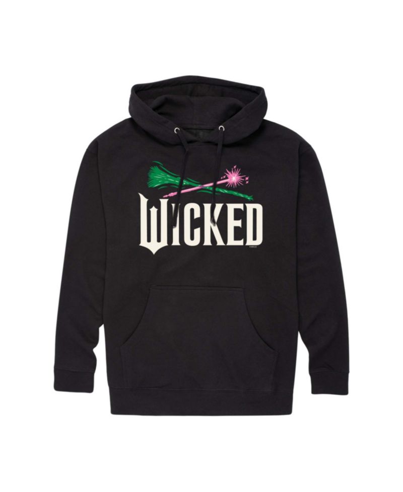 Men's Wicked Part 2 Broom and Wand Logo Long-Sleeve Pull-On Hoodie