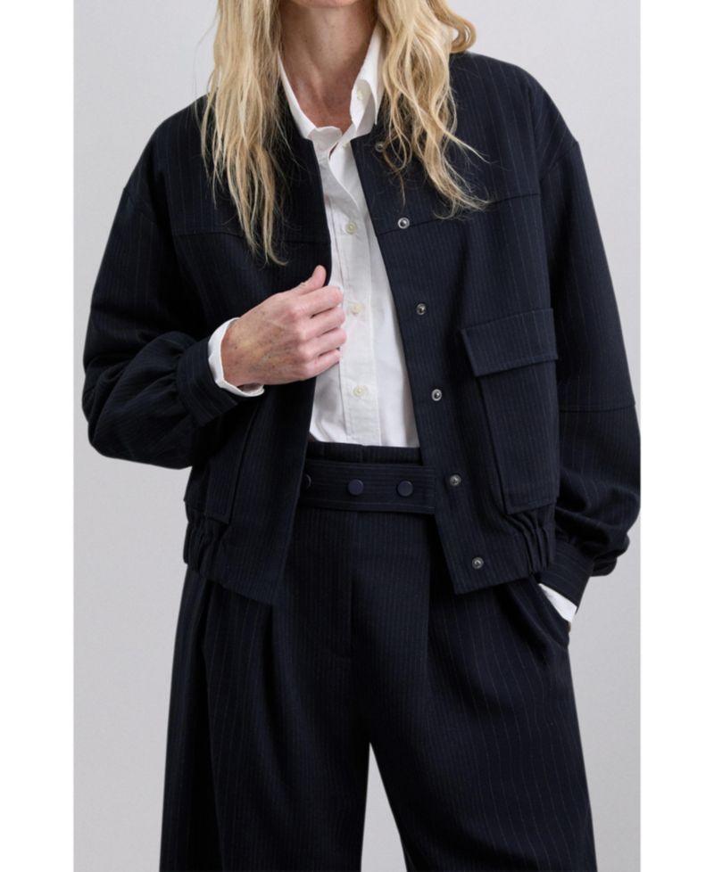 Women's Belt pocket bomber Jacket