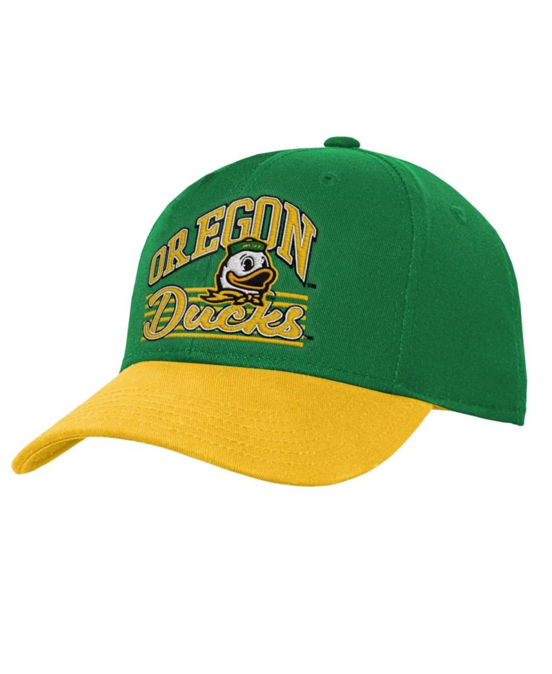 Big Boys and Girls Green/Yellow Oregon Ducks Dad Unstructured Adjustable Hat
