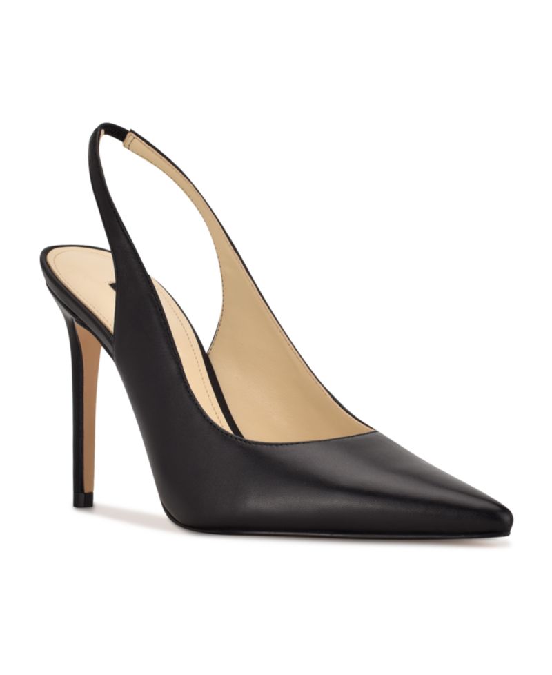Women's Feather Slingback Stiletto Pumps