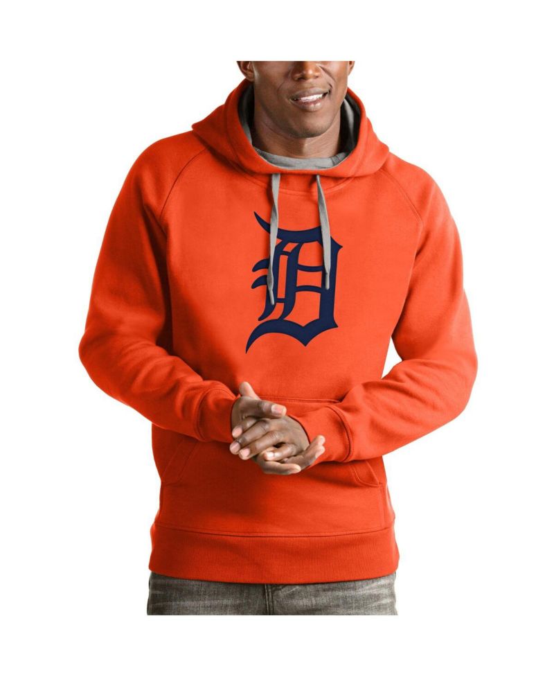 Men's Orange Detroit Tigers Victory Pullover Team Logo Hoodie