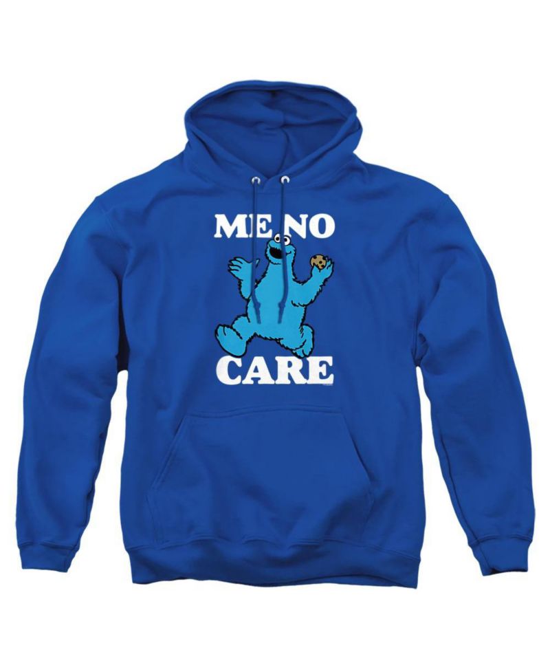 Men's Cookie Monster Me No Care Pull-Over Hoodie