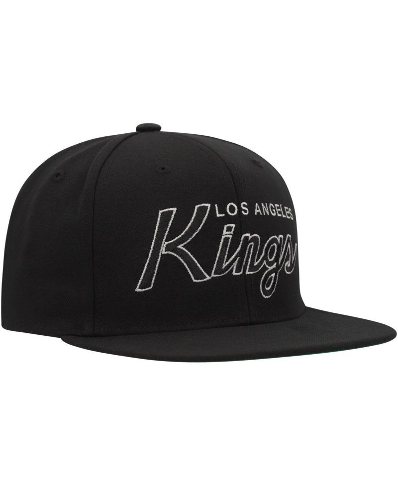 Men's Black Los Angeles Kings Core Team Script 2.0 Snapback Hat