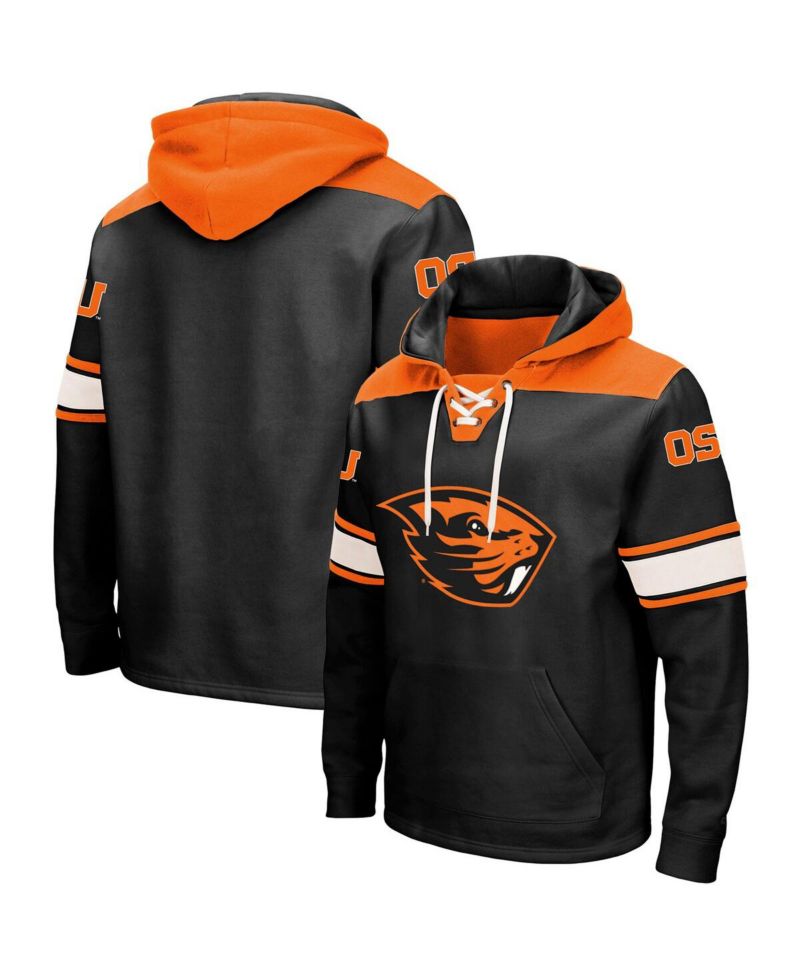 Men's Black Oregon State Beavers 2.0 Lace-Up Hoodie