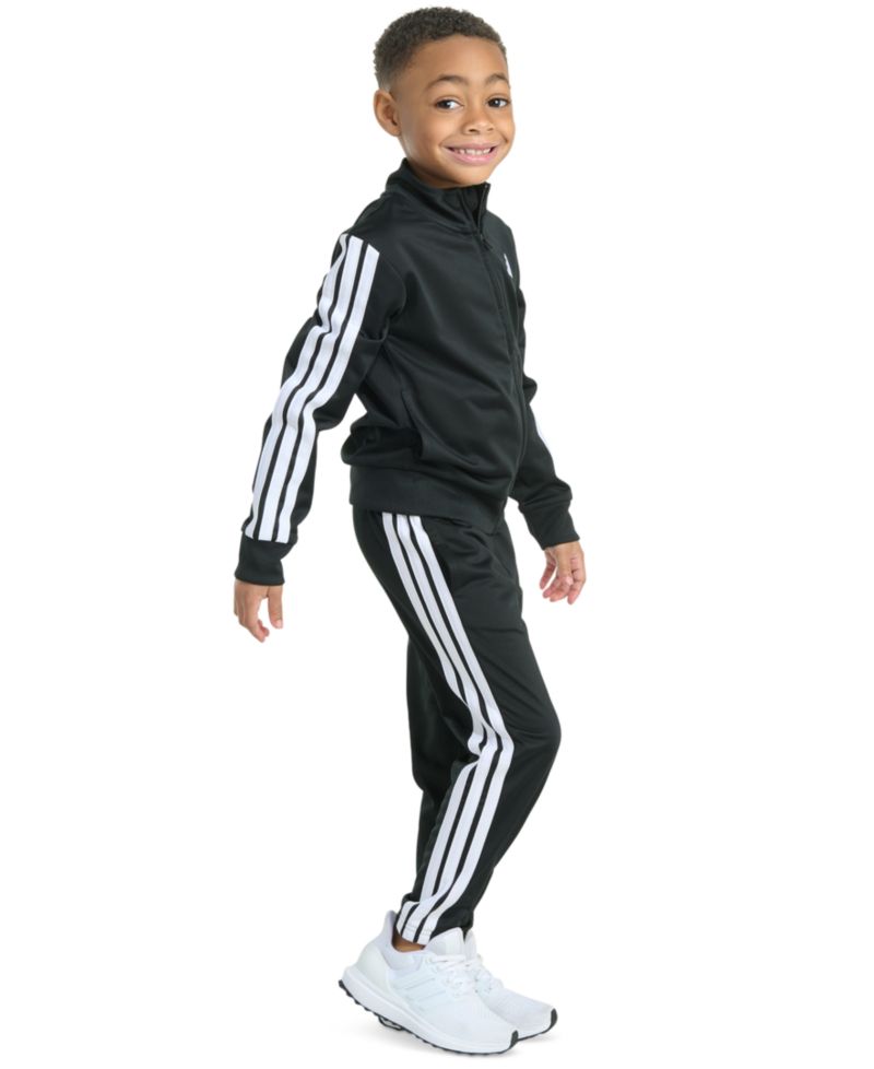 Toddler & Little Boys Tricot Long-Sleeve Essential 3-Stripe Track Jacket & Pants, 2 Piece Set