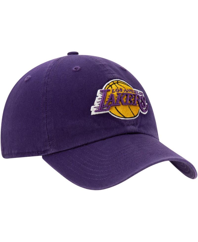 Men's Purple Los Angeles Lakers Core Logo Clean Up Adjustable Hat