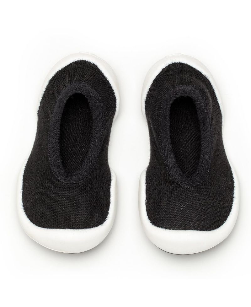 Infant Girl Boy Breathable Washable Non-Slip Sock Shoes Flat - Onyx