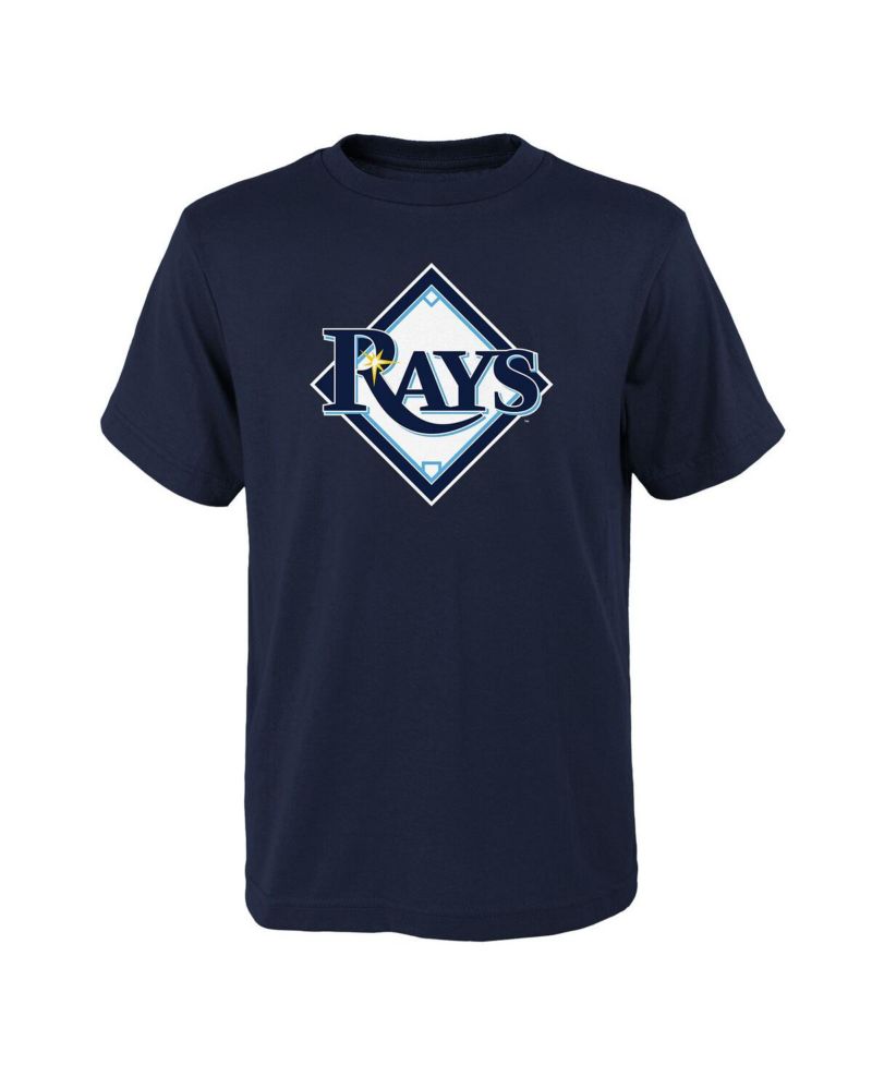 Big Boys and Girls Navy Tampa Bay Rays Logo Primary Team T-shirt