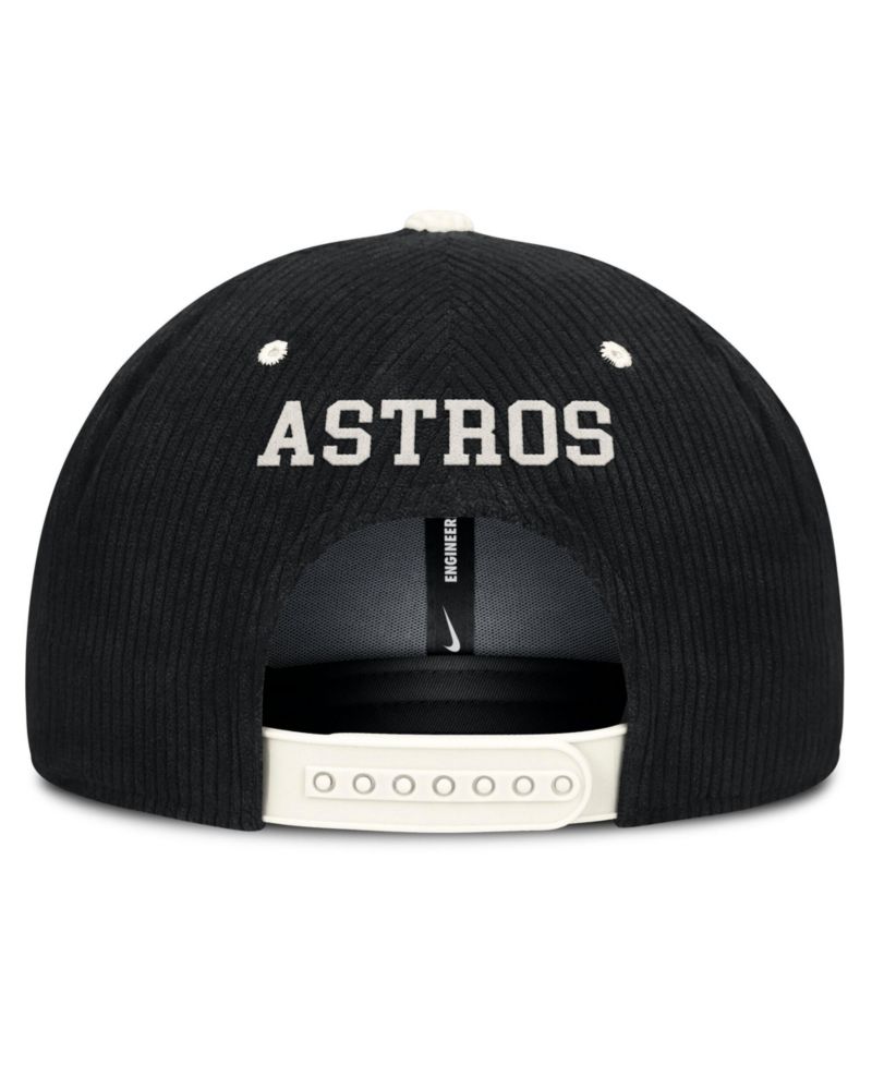 Men's Black Houston Astros Pro Corduroy Structured snapback Hat