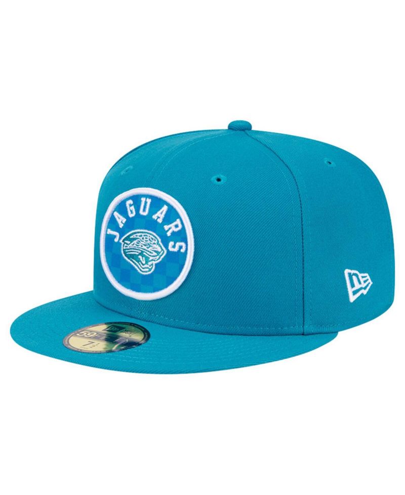 Men's Teal Jacksonville Jaguars Checkered 59FIFTY Fitted Hat