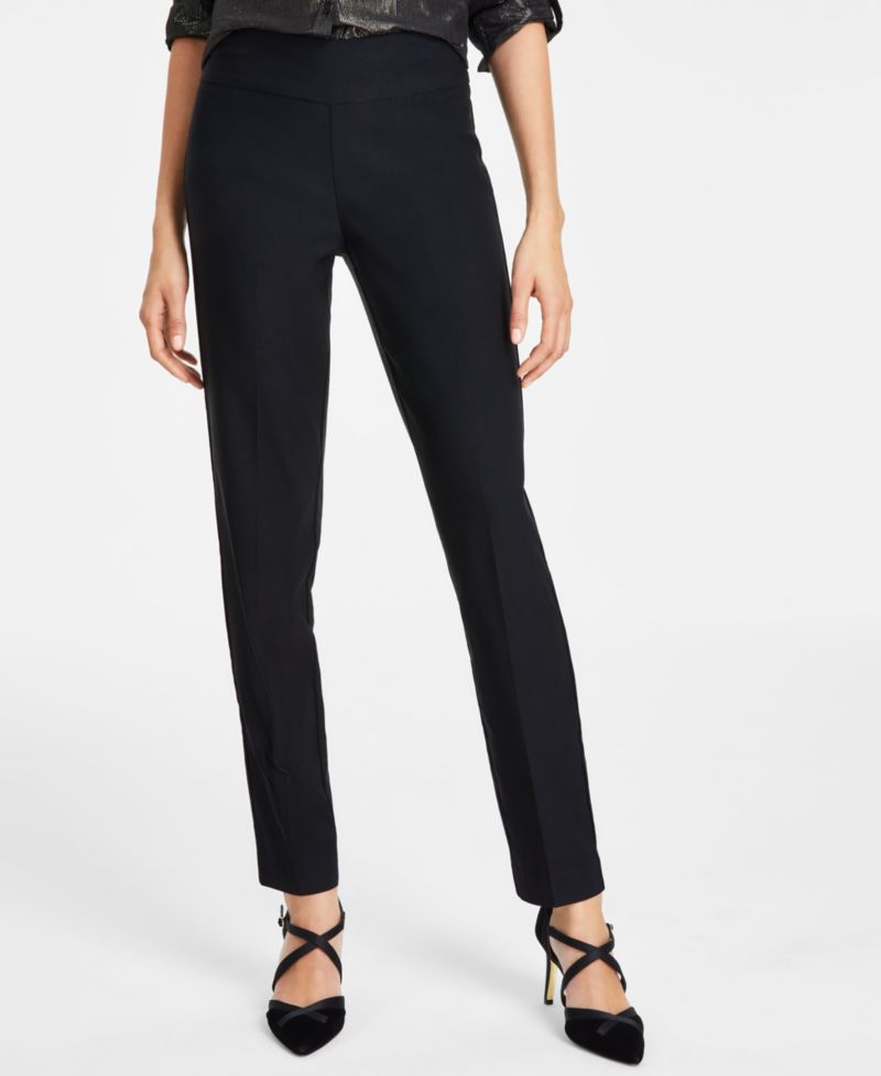 Women's Tummy-Control Pull-On Slim Trousers, in Regular, Short & Long