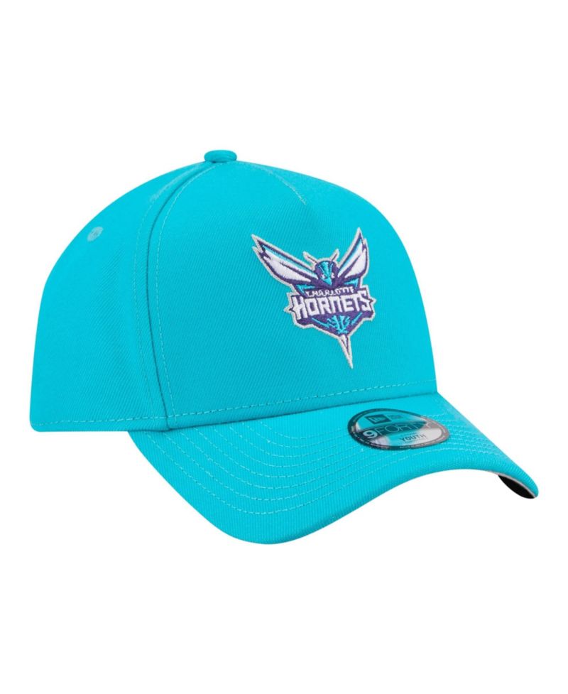 Big Boys and Girls Teal Charlotte Hornets 9FORTY A-Frame Adjustable Hat