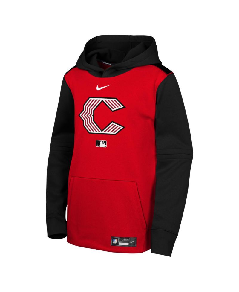 Big Boys and Girls Red/Black Cincinnati Reds 2026 City Connect Authentic Collection Therma-FIT Hoodie
