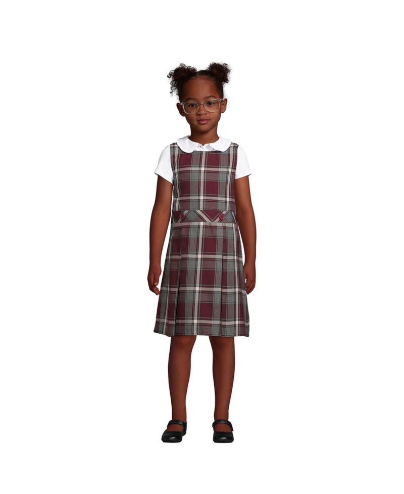 Big Girls Plaid Jumper Top of Knee