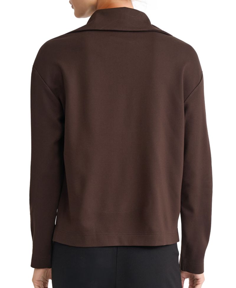 Women's Quarter-Zip Long-Sleeve Collared Pullover