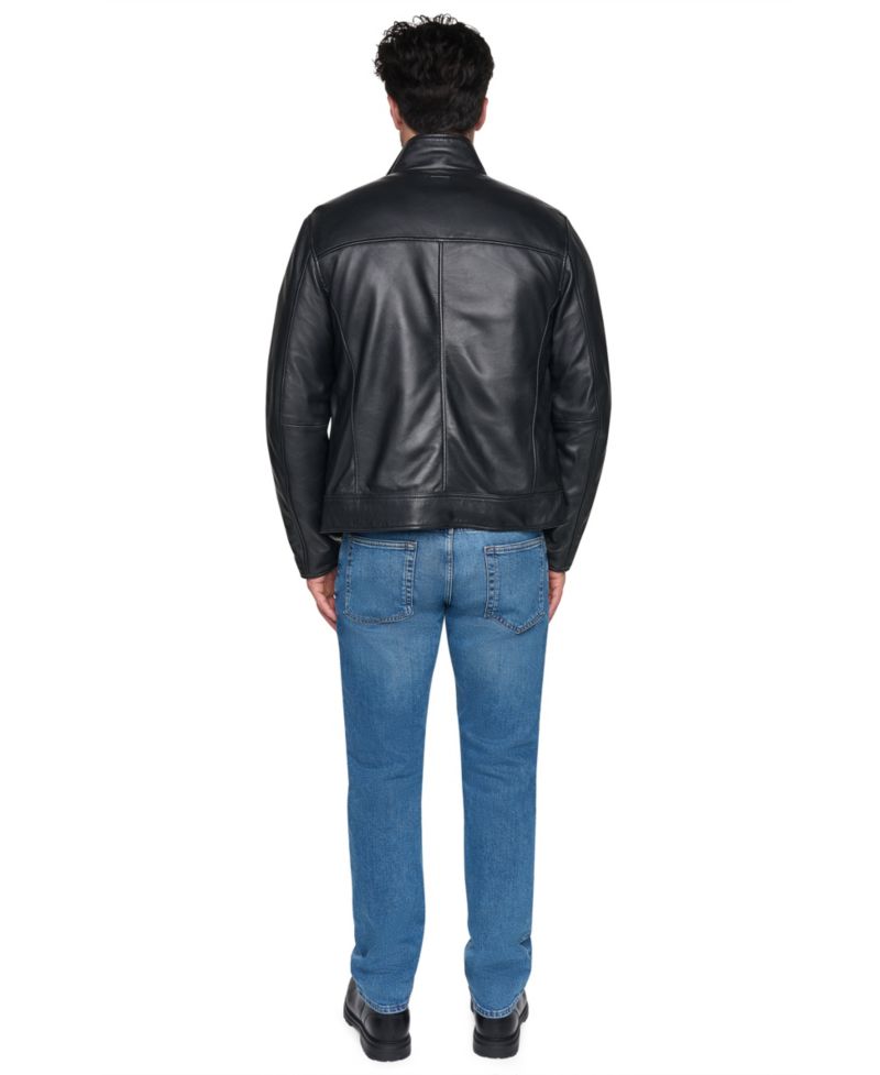 Men's Fur Lined Leather Jacket