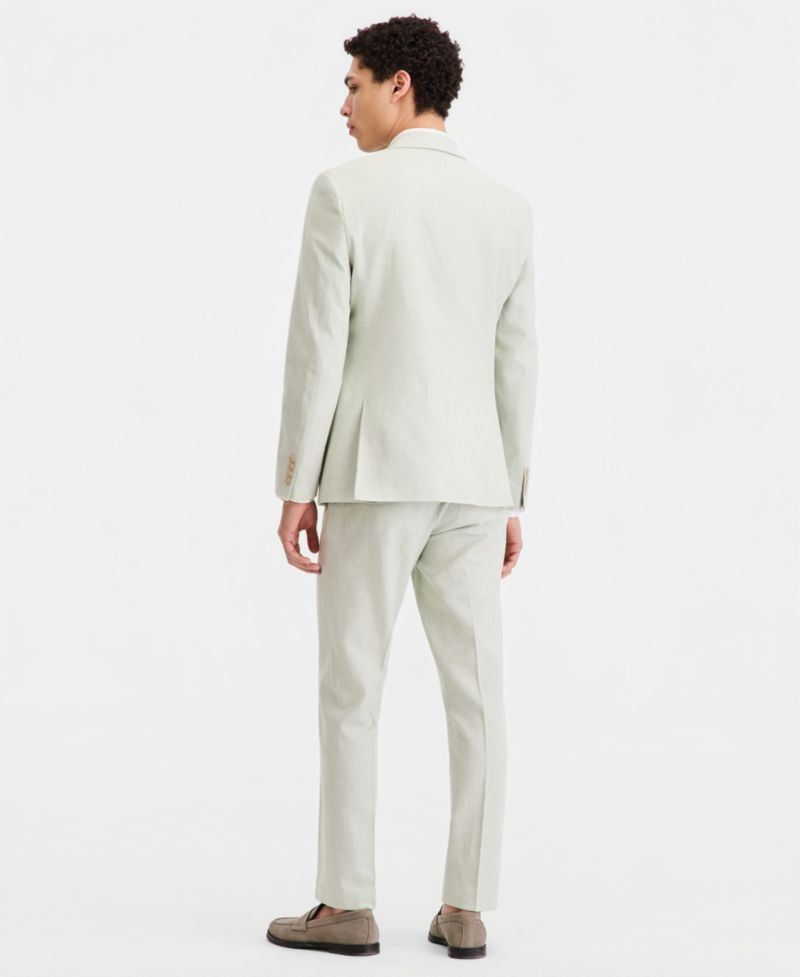 Men's Slim-Fit Linen-Blend Suit Separates