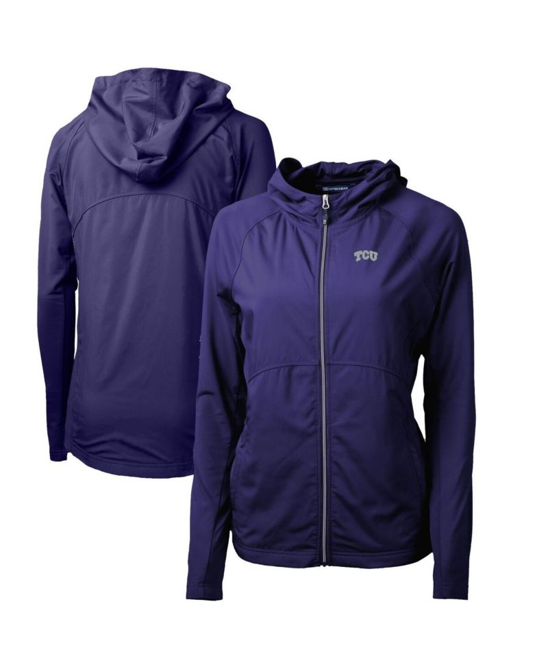Women's Purple TCU Horned Frogs Adapt Eco Knit Full-Zip Hoodie