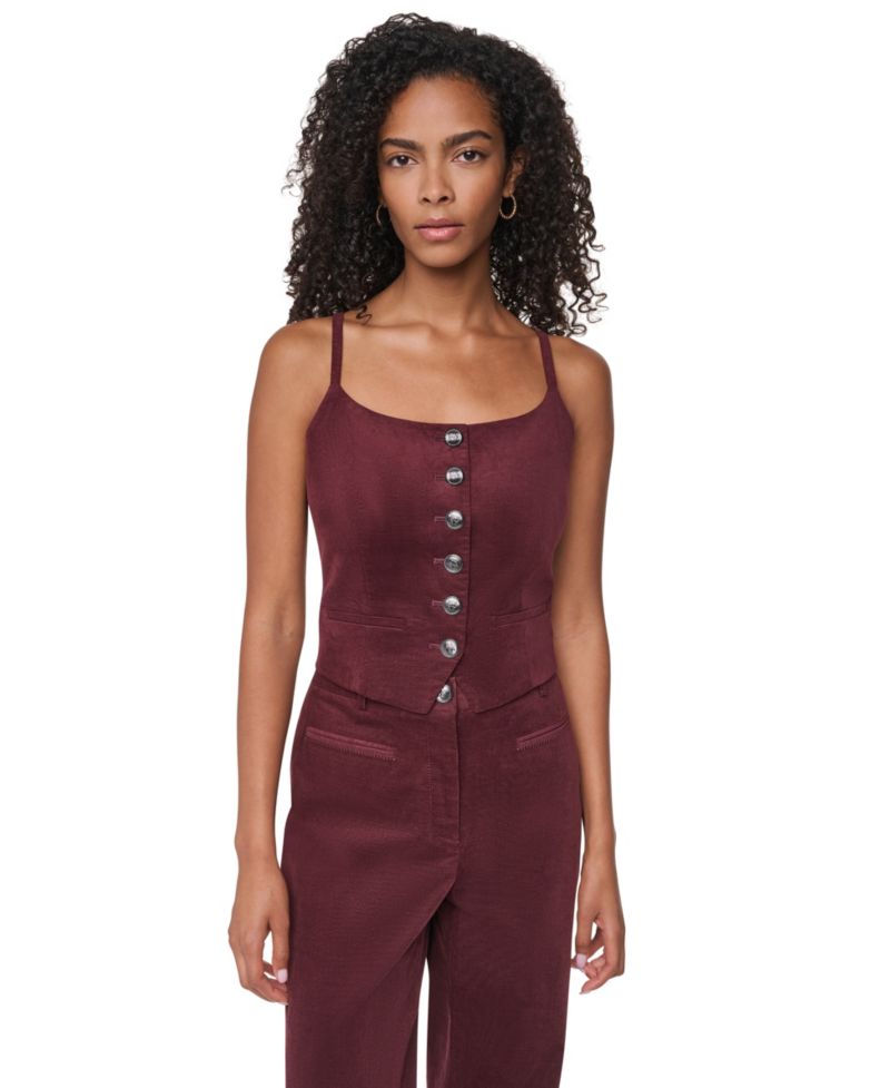 Women's Button-Front Tailored Vest