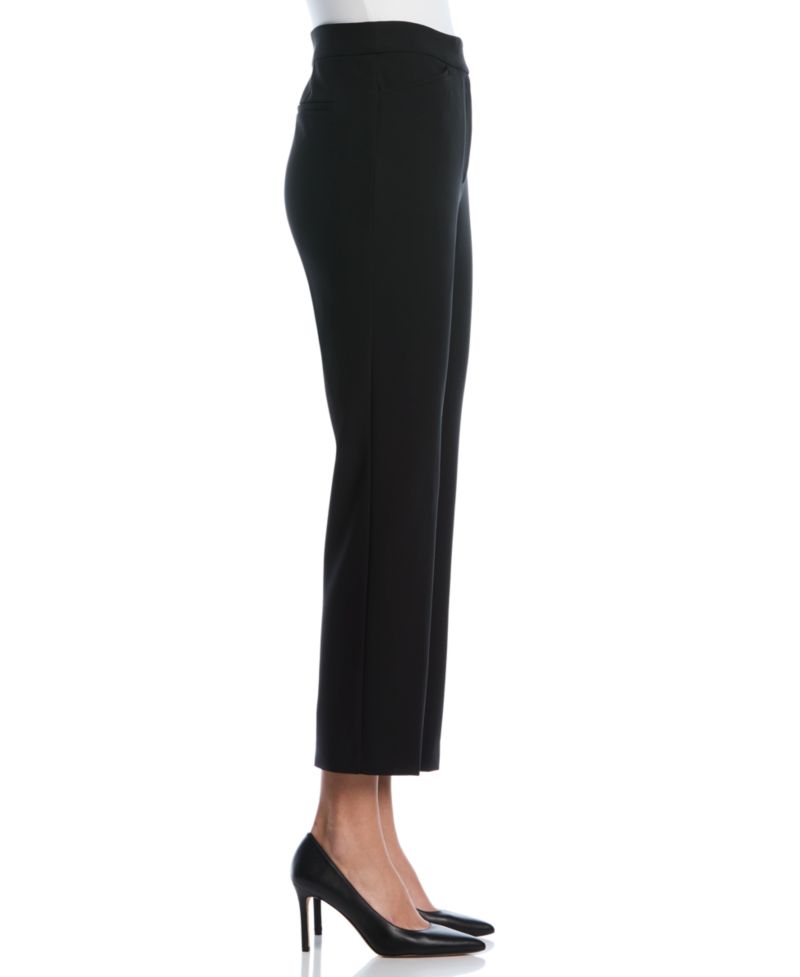 Petite Extended Tab Straight-Leg Ankle Pants