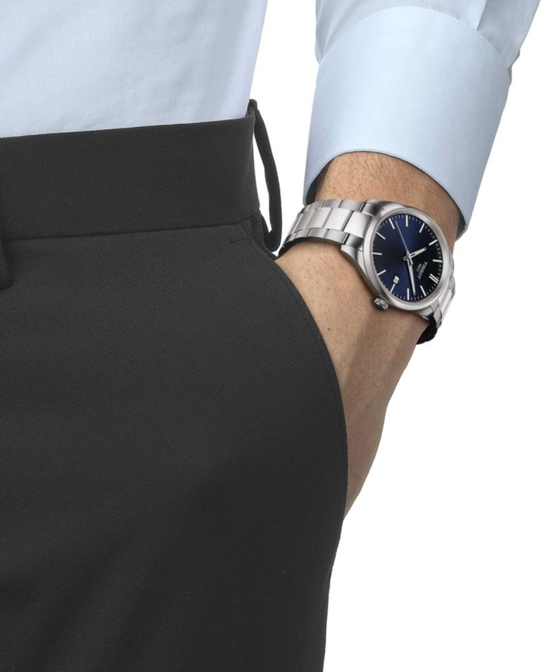 Men's Swiss PR 100 Stainless Steel Bracelet Watch 40mm