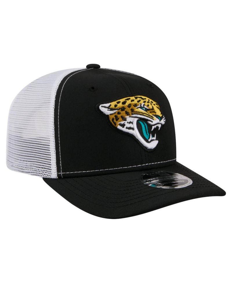 Men's Black Jacksonville Jaguars 9SEVENTY Trucker Adjustable Hat