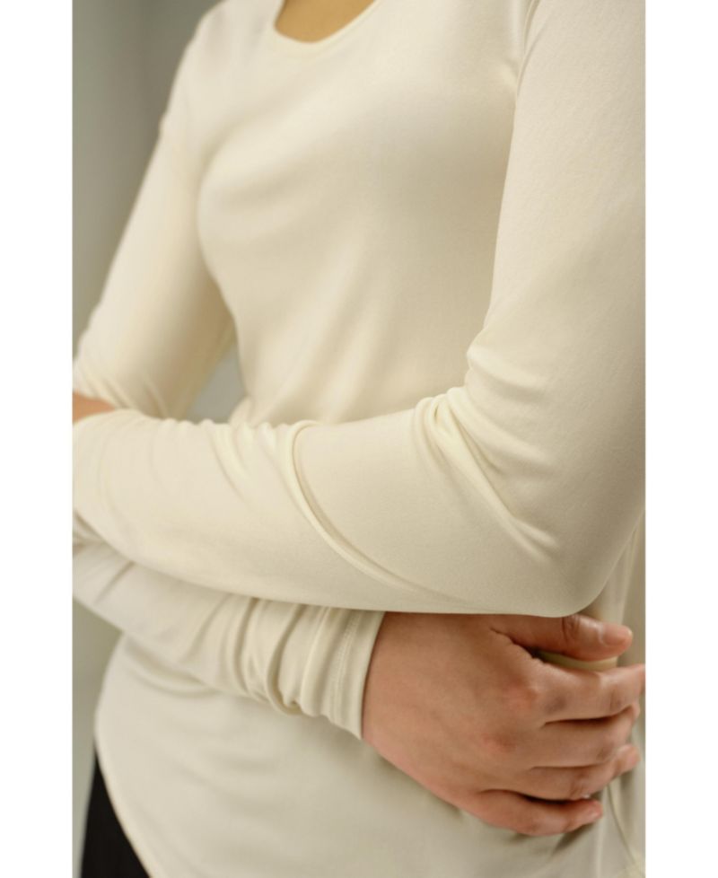 Women's Scoop-Neck Pure Silk Slim Fit Top
