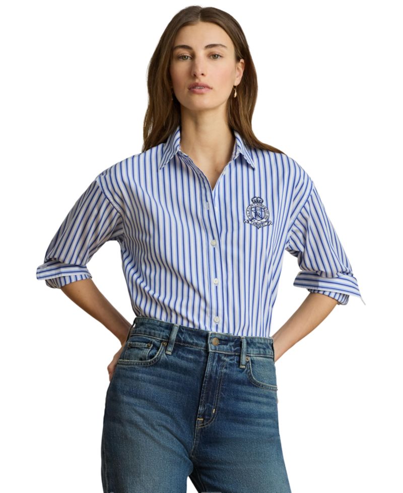 Women's Striped Long-Sleeve Shirt