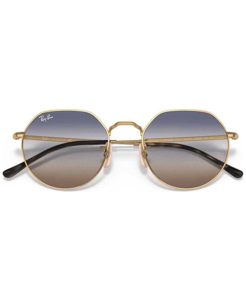Unisex Geometric Metal Sunglasses, RB3565 JACK