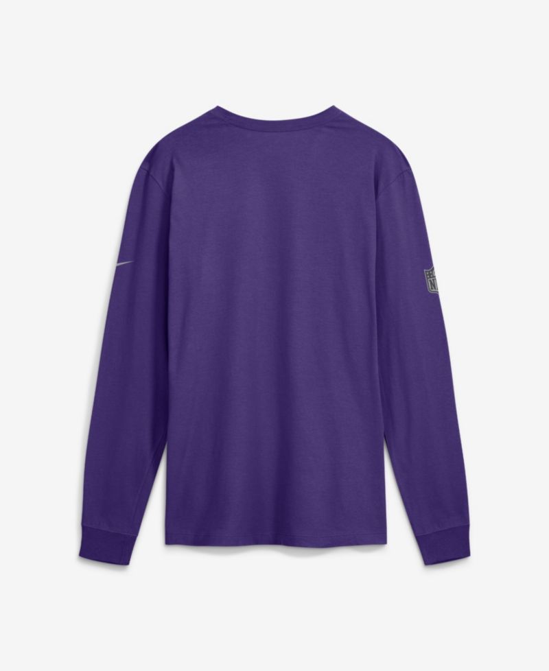 Men's Purple Minnesota Vikings Sideline Bold Arch Star Dri-FIT Long Sleeve T-Shirt