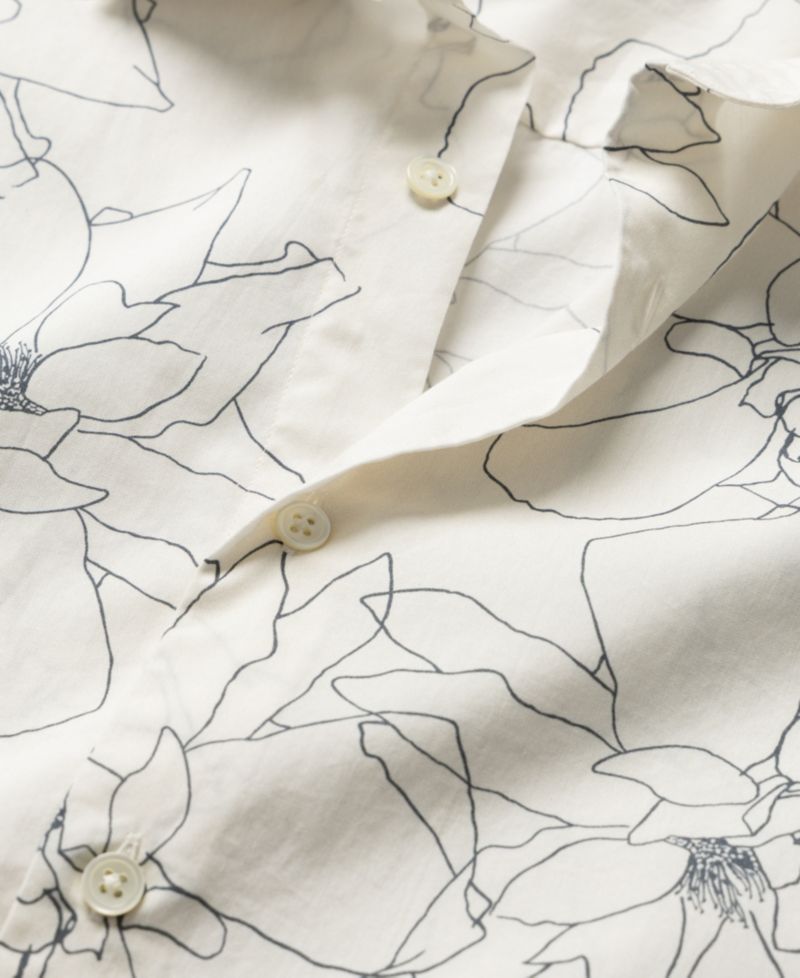 Men's Regular Fit Bird Rock Short Sleeve Cotton Shirt