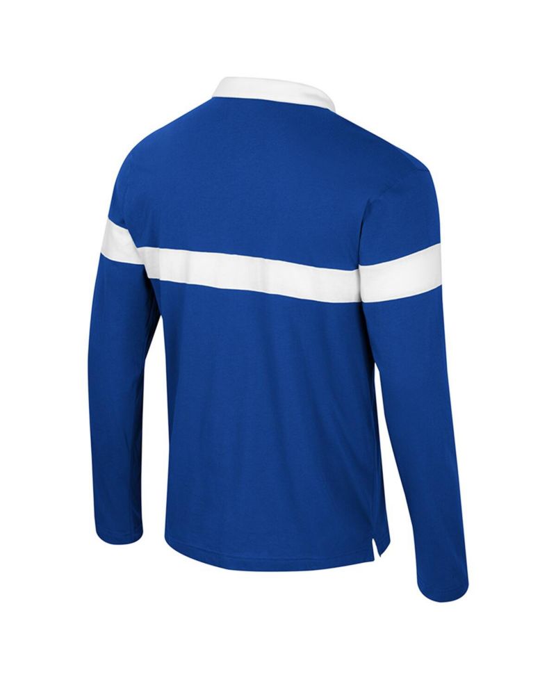 Men's Royal Duke Blue Devils Too Cool For School Long Sleeve Polo