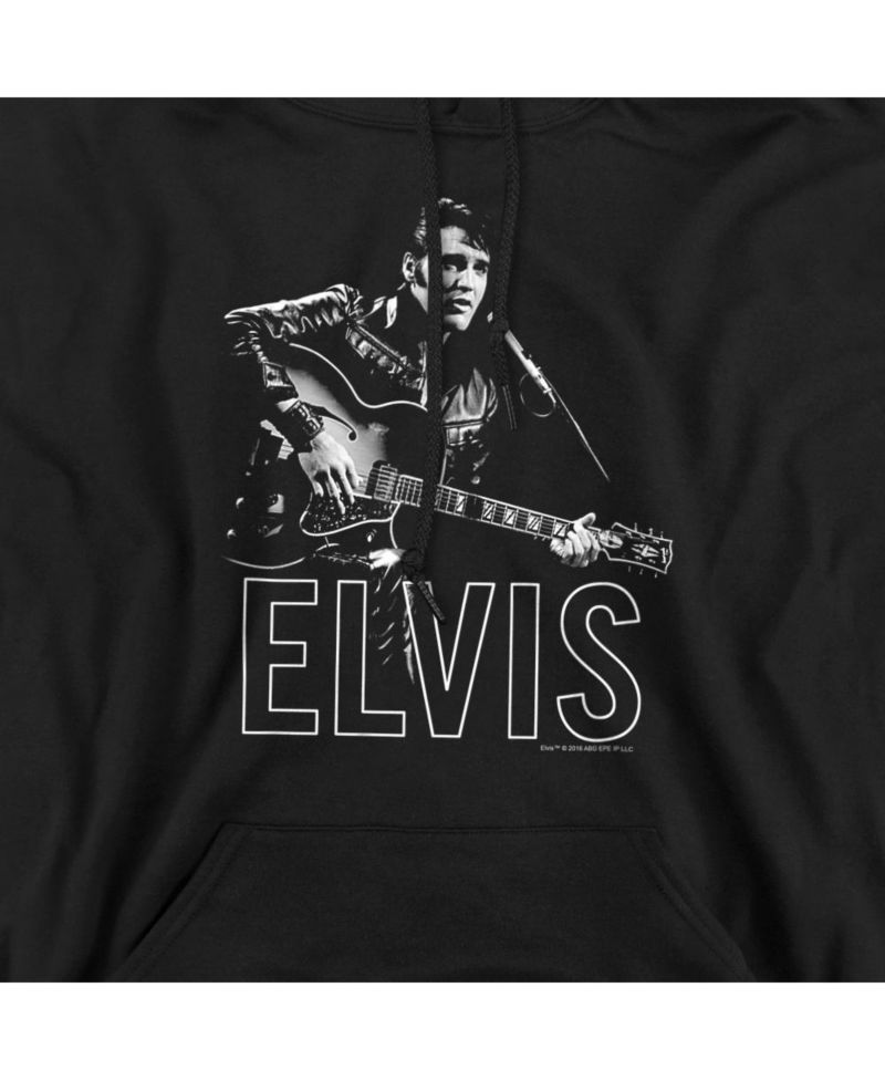 Men's Guitar In Hand Graphic Pull-Over Hoodie