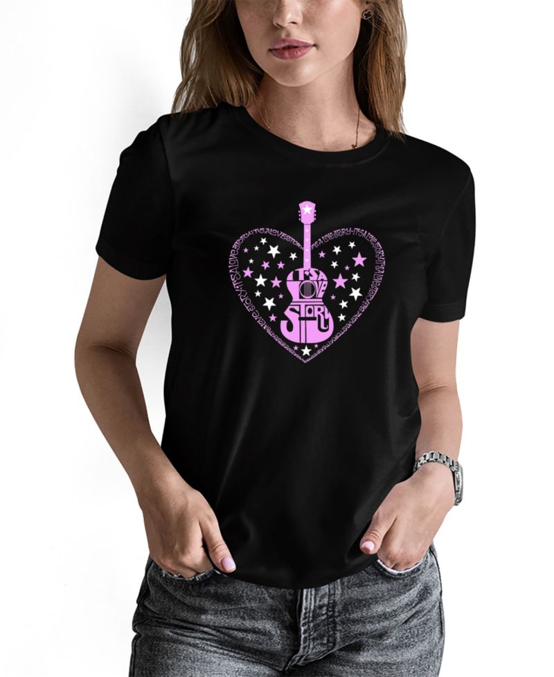 Women's It's A Love Story Word Art Long-Sleeve T-Shirt