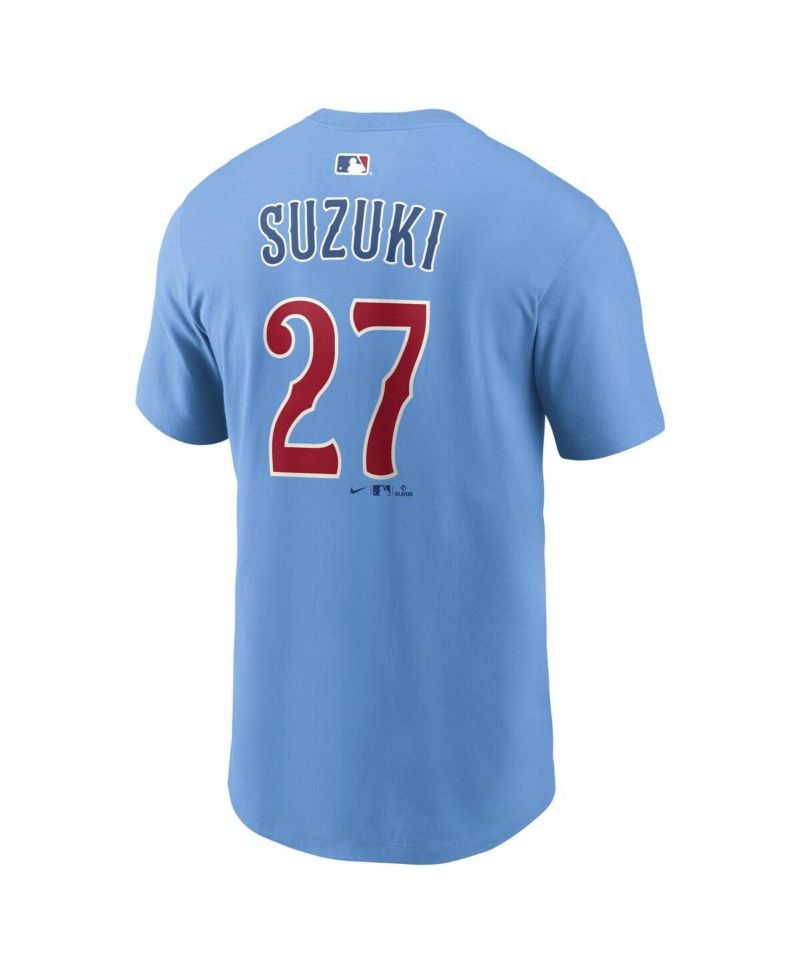 Men's Seiya Suzuki Light Blue Chicago Cubs Name & Number T-Shirt