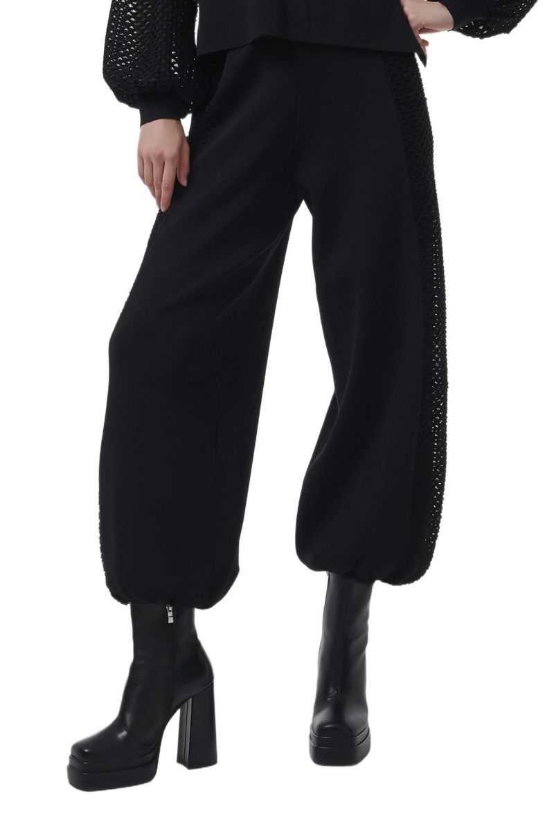 Women's Mesh Detail Knit Trousers