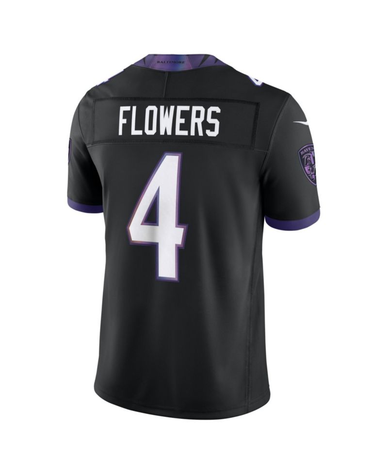 Men's Zay Flowers Black Baltimore Ravens Alternate Vapor F.U.S.E. Stitched Limited Jersey