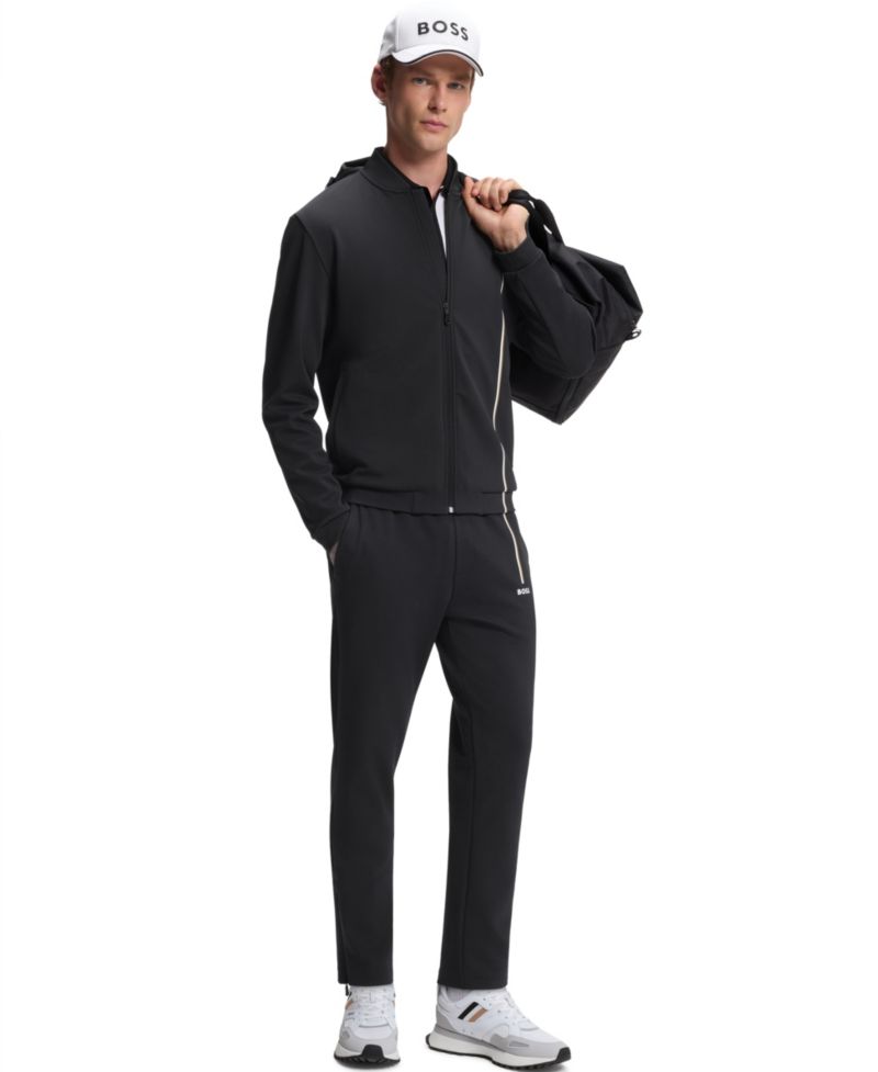 BOSS by Men's Stretch Regular-Fit Full-Zip Sweatshirt