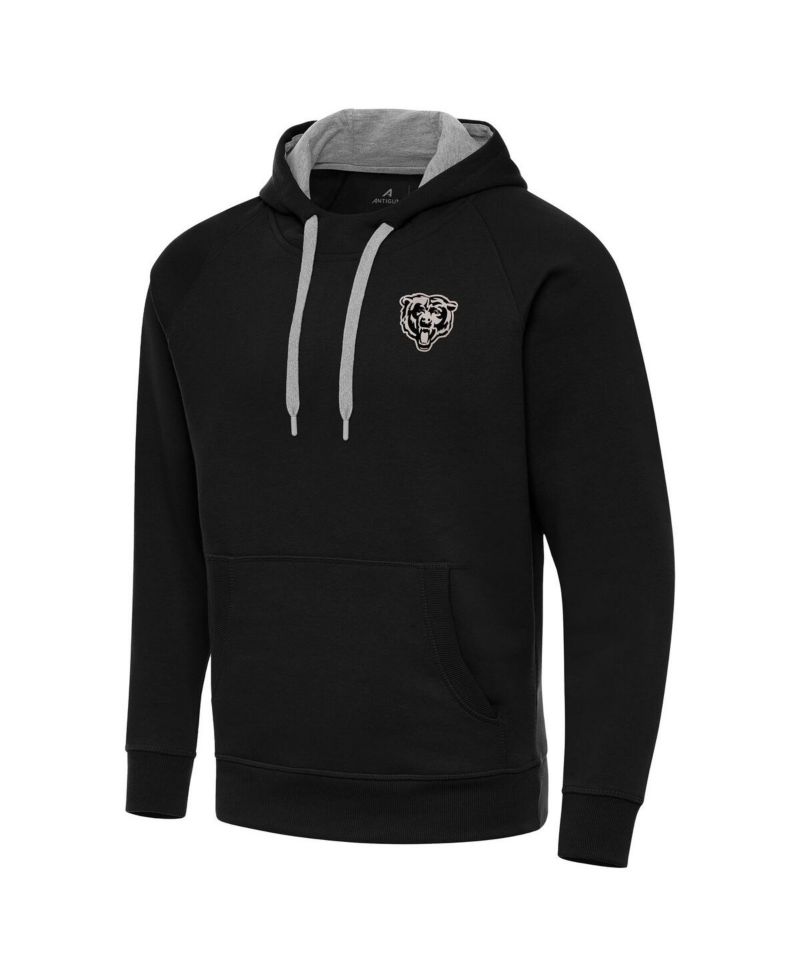 Men's Black Chicago Bears Brushed Carbon Victory Pullover Hoodie