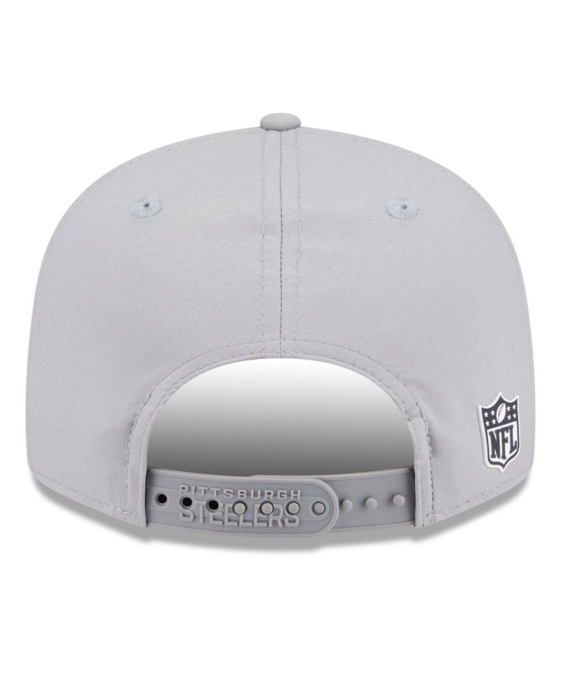 Men's Gray Pittsburgh Steelers 2025 Sideline Split Panel 9FIFTY Snapback Hat